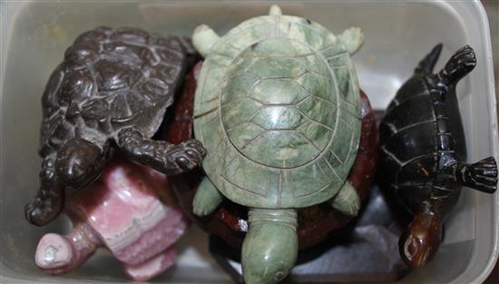 4 tortoise figures